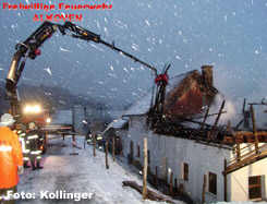 Kranzange im Einsatz